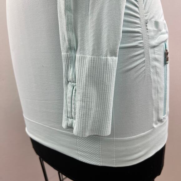 ATHLETA Fast Finish Long Sleeve Top Asymmetrical Half Zip Yoga Pullover Size L - Picture 4 of 8